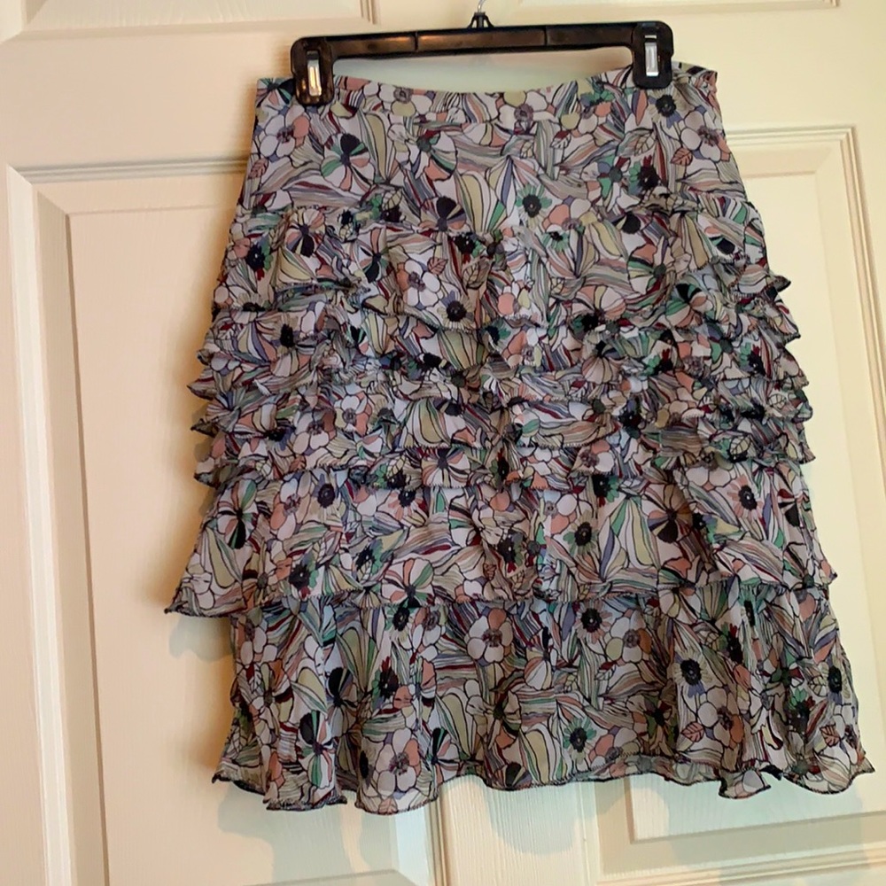 Floral silk skirt, Club Monaco